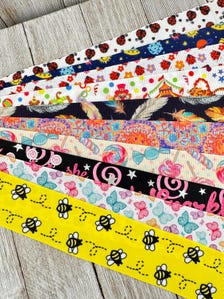 Get Exactly What You See! 10 - 1-Yard Cuts of 1.5" Fun Summer Prints Assorted Grosgrain Ribbon - Hair Bow - Gift Wrap - Luggage Tag - Craft