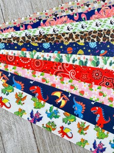 Get Exactly What You See! 10 - 1-Yard Cuts 1.5" Summer Fun Animal Print - Nautical - Fruit Assorted Grosgrain Ribbon - Luggage Tag - Wrap