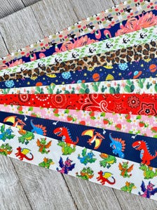 Get Exactly What You See! 10 - 1-Yard Cuts 1.5" Summer Fun Animal Print - Nautical - Fruit Assorted Grosgrain Ribbon - Luggage Tag - Wrap