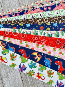 Get Exactly What You See! 10 - 1-Yard Cuts 1.5" Summer Fun Animal Print - Nautical - Fruit Assorted Grosgrain Ribbon - Luggage Tag - Wrap