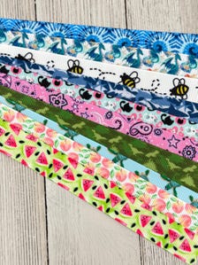 Get Exactly What You See! 10 x 1-Yard Cuts Printed Ribbon: 5/8" Summer Fun, Fruit, Animal, Nautical, Bow, Dog Collar, Luggage Tag, Gift Wrap