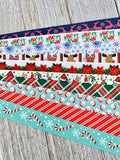 Get Exactly What You See! 10 x 1-Yard Cuts of 5/8" Holiday Christmas Winter Assorted Grosgrain Printed Ribbon Bundle