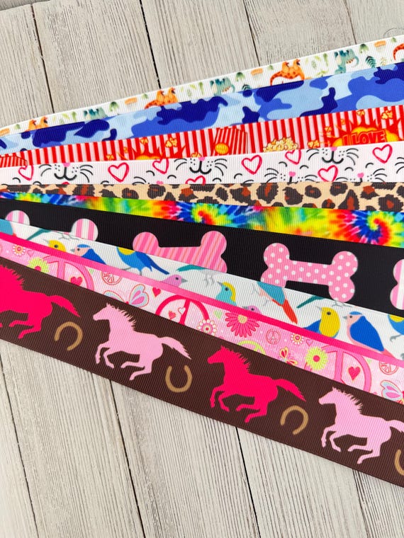 Get Exactly What You See! 10 - 1-Yard Cuts of 1.5" Fun Summer Prints Assorted Grosgrain Ribbon Decor Party Bow Scrapbook Cart Sew (Copy)
